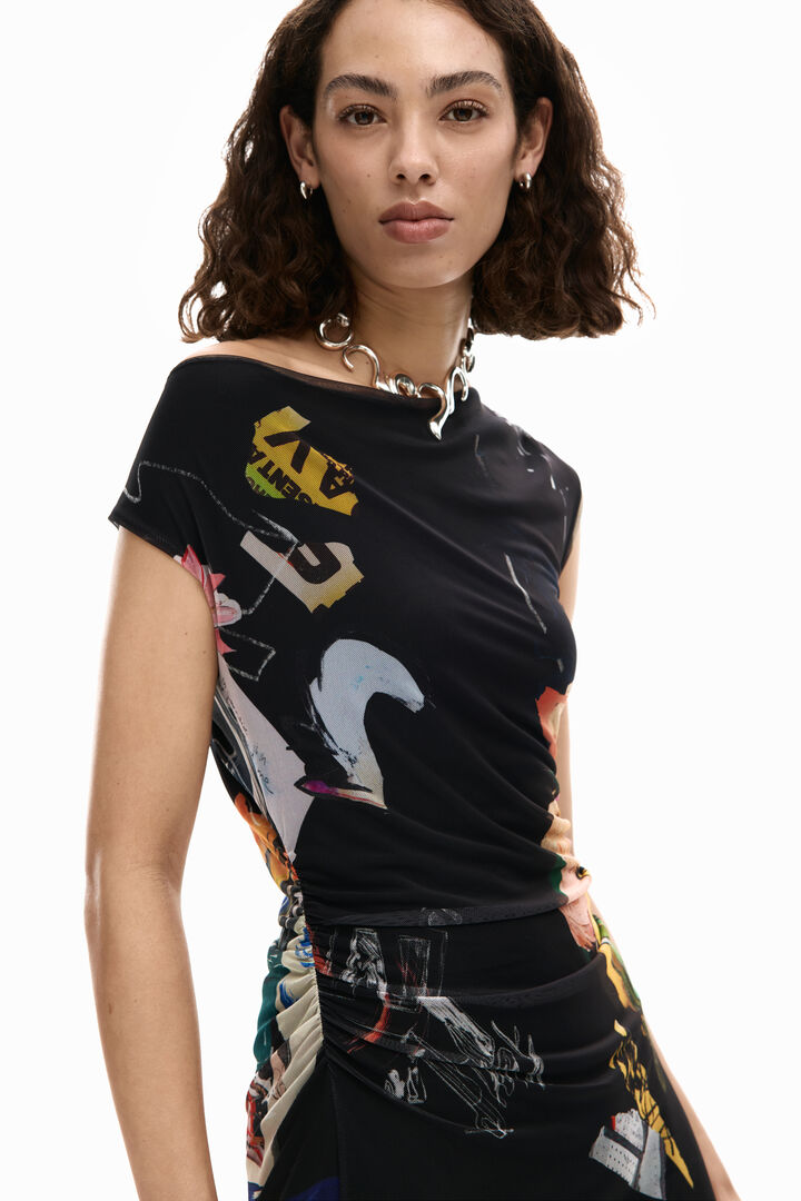 Midi collage dress